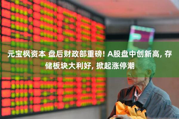 元宝枫资本 盘后财政部重磅! A股盘中创新高, 存储板块大利好, 掀起涨停潮