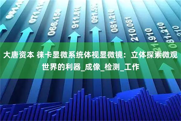 大唐资本 徕卡显微系统体视显微镜：立体探索微观世界的利器_成像_检测_工作